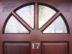 front door with number 17