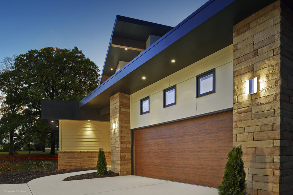 modern steel garage doors