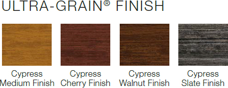 Ultra Grain Finish - 9 Flush - 10 Flush and 11 Flush