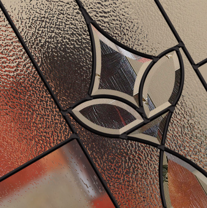 Decorative-window glass-close up
