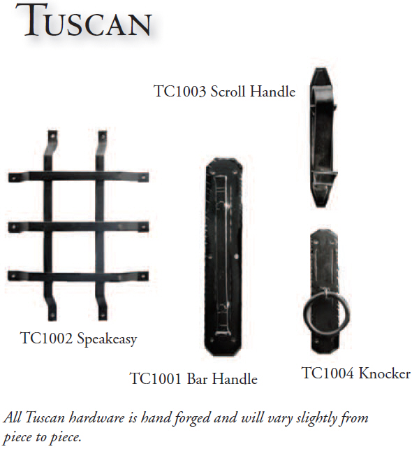 Carriage House Door Comany - Tuscan Hardware