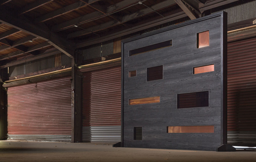 Carriage House Door Contemporary Shou Sugi Ban Kasai