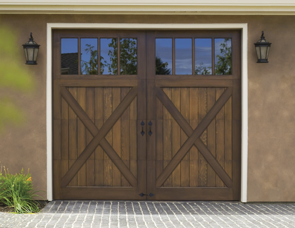 Clopay Garage Door Reserve Wood Design 5 REC14 top cropped