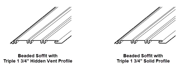 Beaded - Wainscot Soffit Profiles