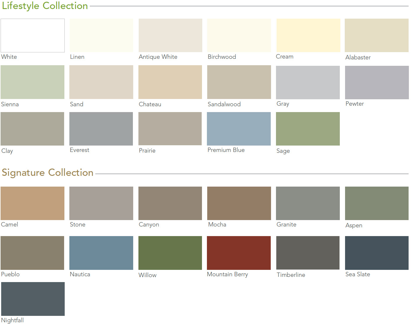 CedarMax Colors