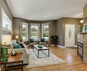 view of a beautiful interior of a home with gorgeous windows and entry door